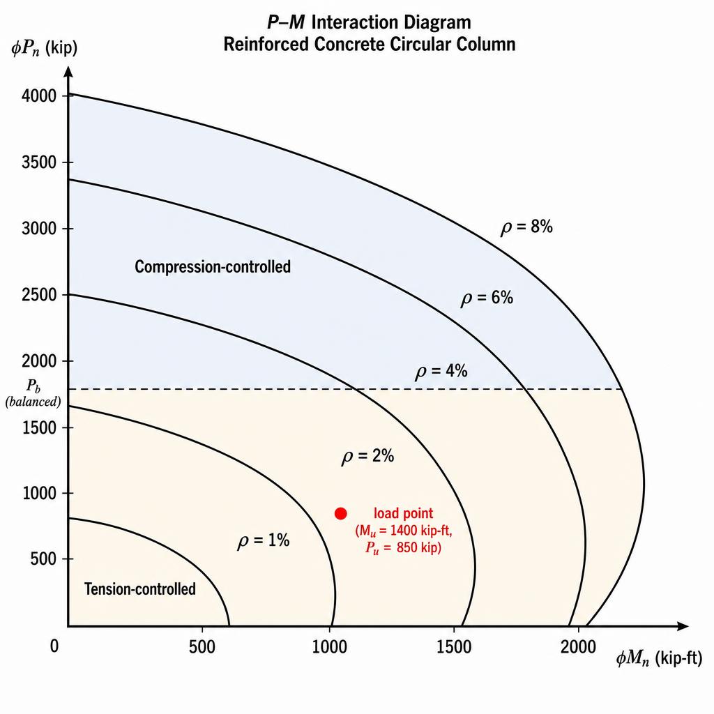 P–M interaction diagram